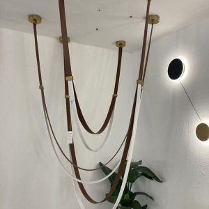 Modern Leather Belt Pendant Light